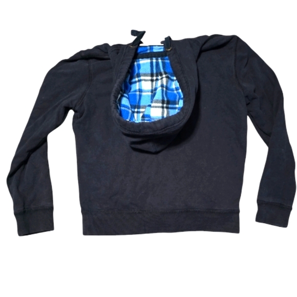 Aeropostale Classic Zip up Black Hooded Sweat Jacket Men's Size Medium - Picture 2 of 16